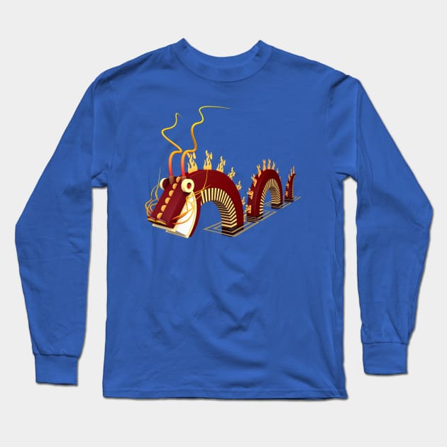 dragon fire Long Sleeve T-Shirt by erdavid